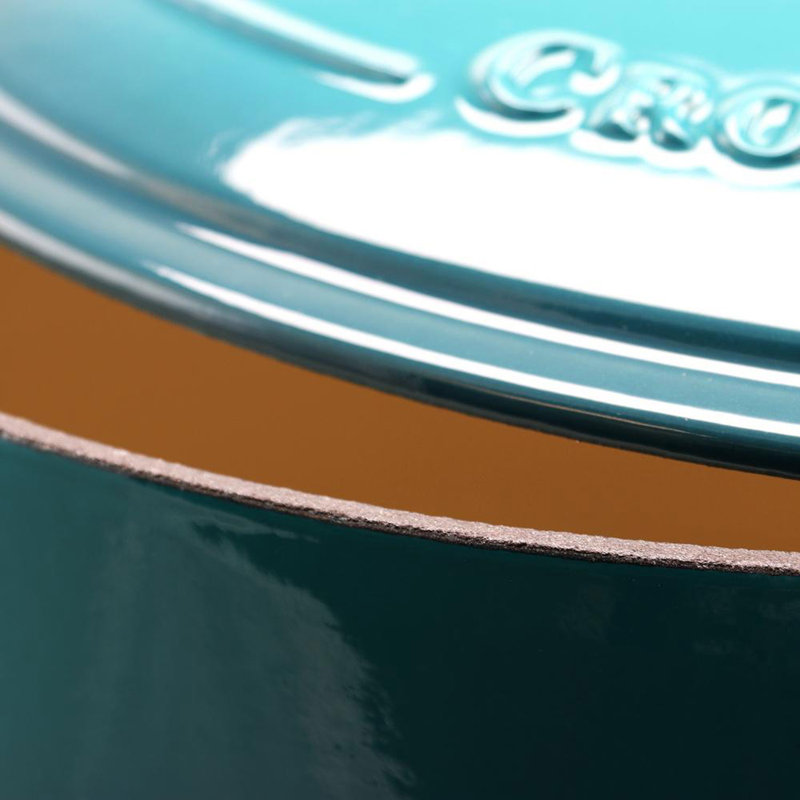 Crock-Pot Artisan Non-Stick Cast Iron Round Dutch Oven, 7 qt, Teal Ombre