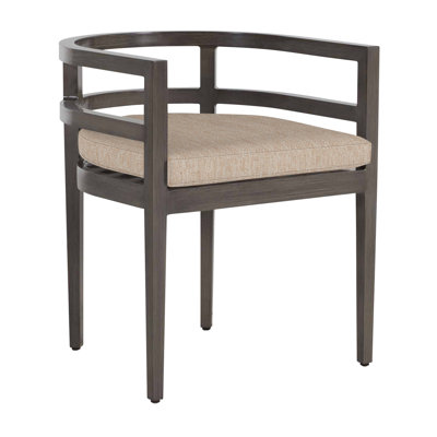 Santa Barbara Aluminum Patio Dining Armchair with Cushion