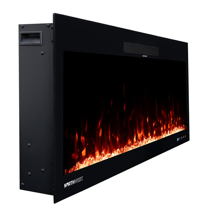 Symple Stuff Electric Fireplace With Remote, 18" H x 42" W x 5" D