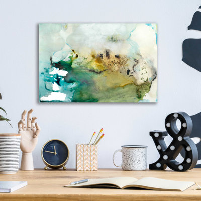 «Organic Abstract» par Lila Bramma, art mural en verre acrylique, 16 po x 12 po