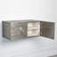 Abstract Block Cabinet-Left-Silver
