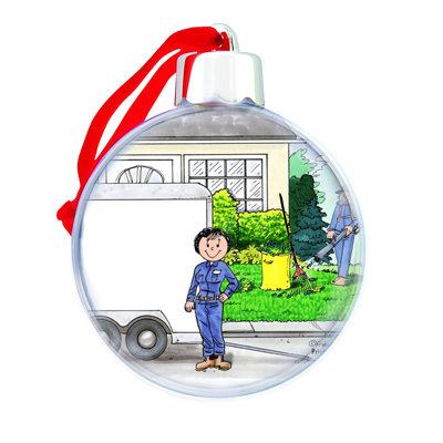Personalized Landscaper - Female Christmas Bulb Ornament