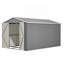 Remise verrouillable en métal sécurisée 8 x 12 pi - grand rangement extérieur avec cadre en aluminium, remise à outils de jardin durable pour la cour, le patio, la pelouse, gris