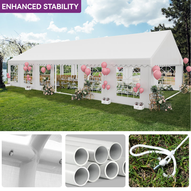 Heavy Duty Galvanized Steel Dome Canopy, 40 ft. W x 20 ft. D