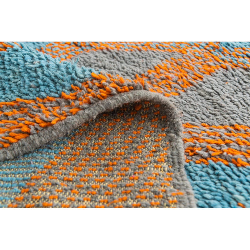 Tapis bleu 7 x 7 Parra