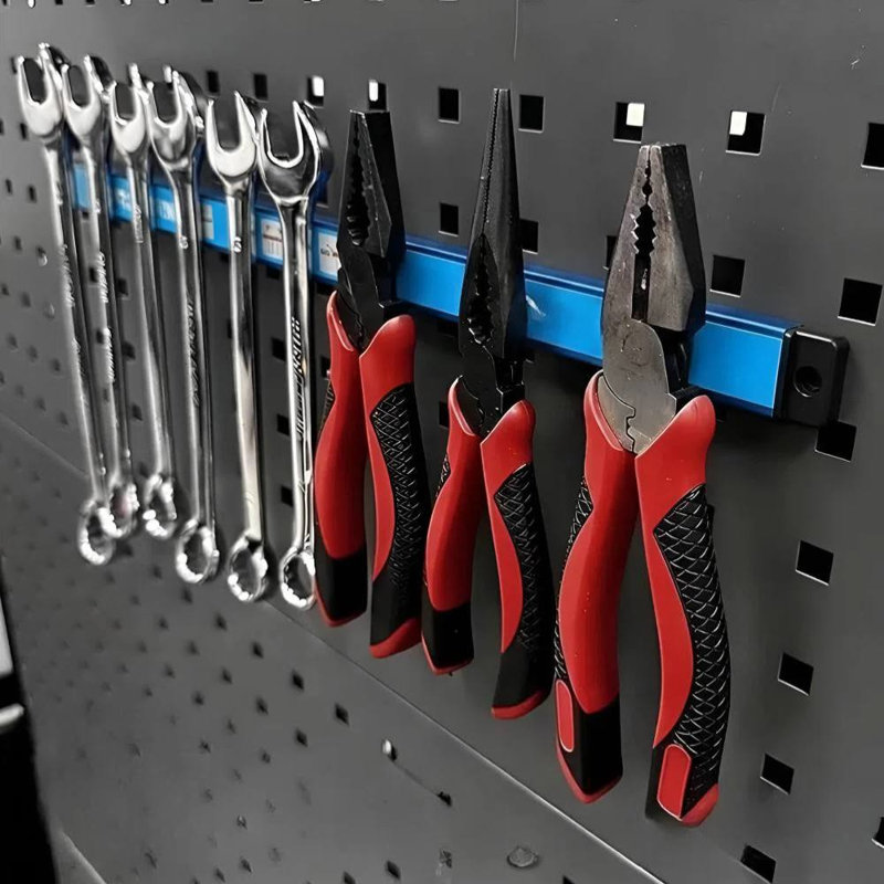 8-Pack Metallic Magnetic Tool Holder Strip