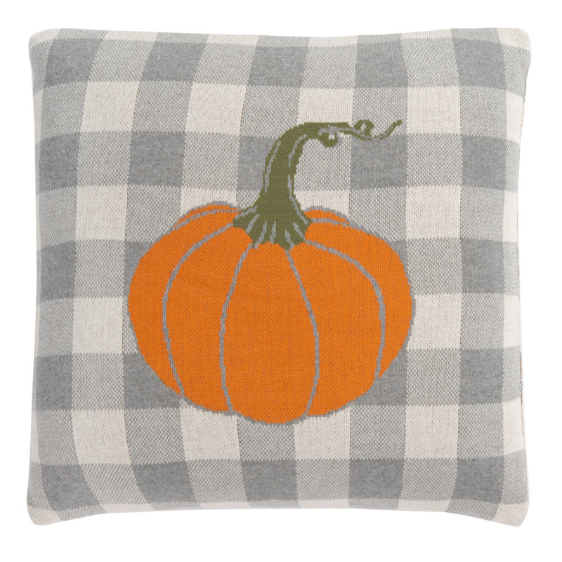 Plaid Cotton Throw Pillow