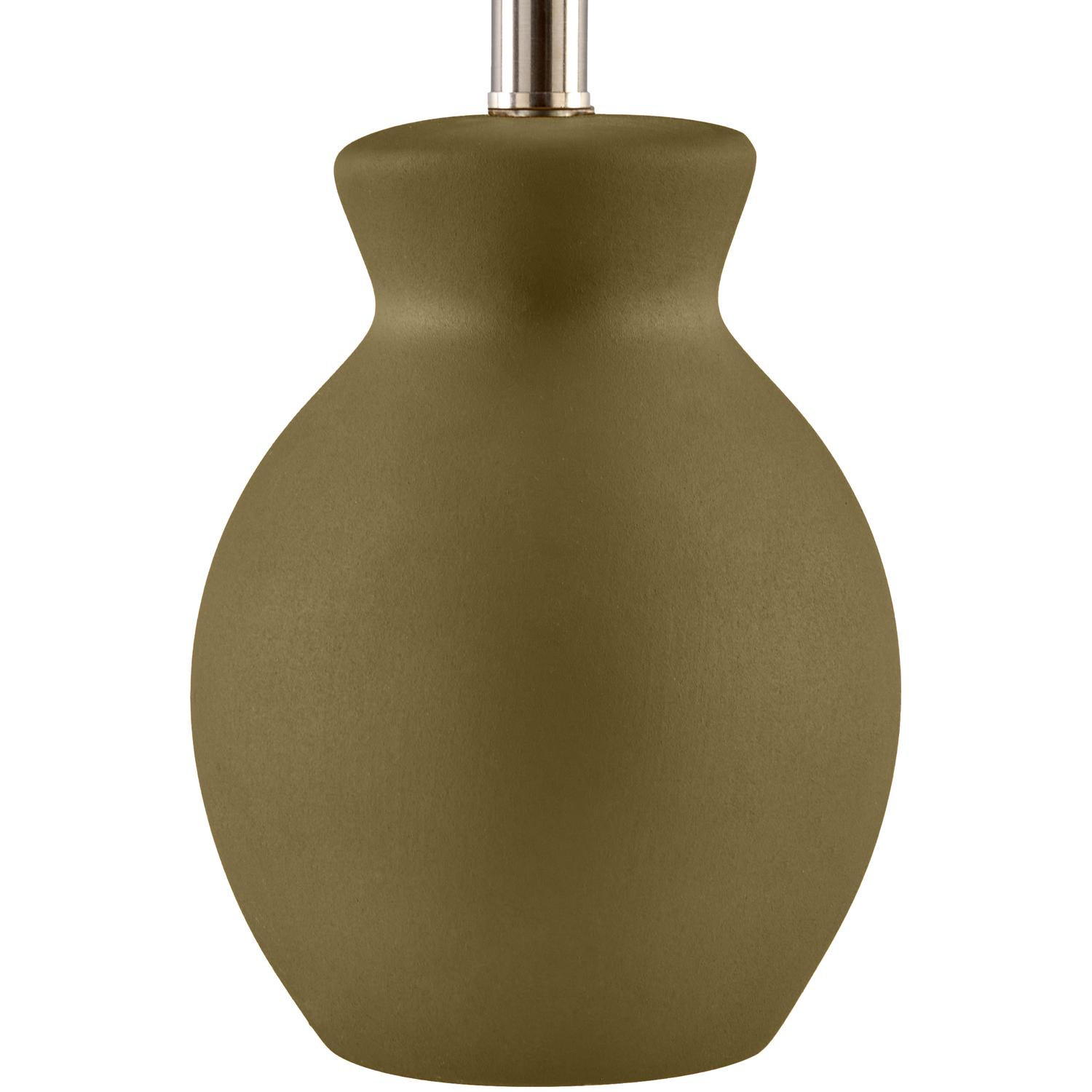 Momsen Scallop Shade Matte Lamp, Green, White, 15"H x 8"W x 8"D