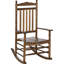Chaise berçante en bois à haut dossier Traditional-236819294