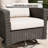 Lark Manor™ 7 Piece Wicker Patio Furniture Set with Fire Pit Table, Classis Outdoor Conversation 360 Degree Swivel Chairs Set with Coffee Table-1728360405-1728360406