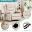 Fauteuil inclinable et pivotant avec massage vibrant et chauffant-677013194