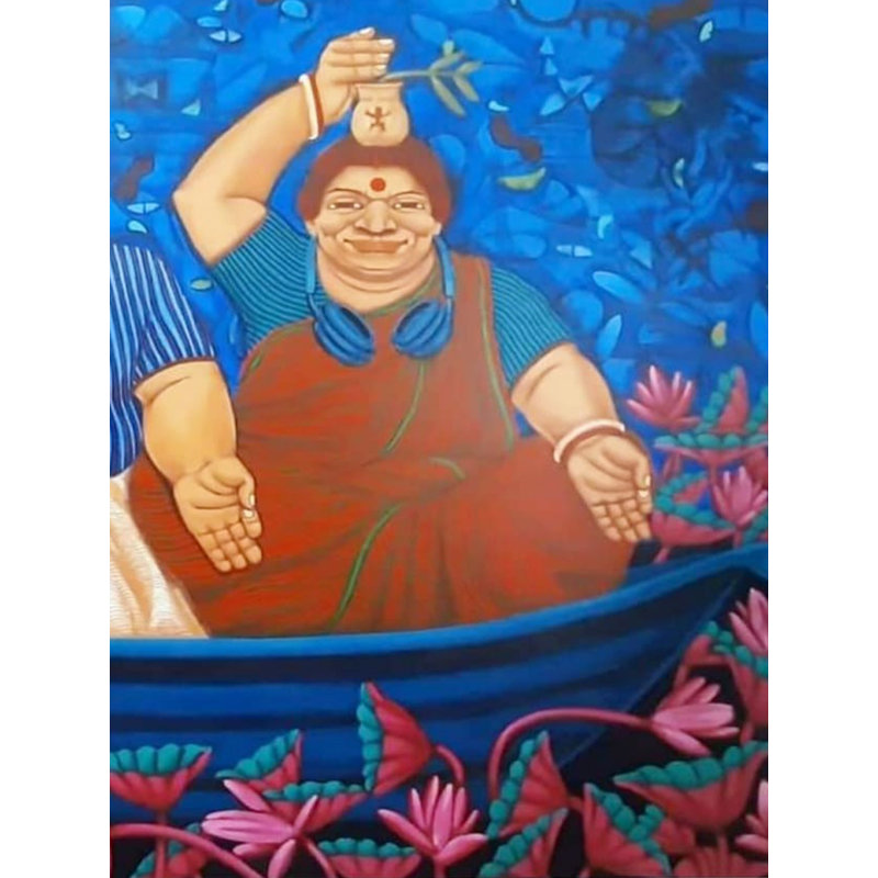 Posture de méditation | Acrylique sur toile | Apuri Karati