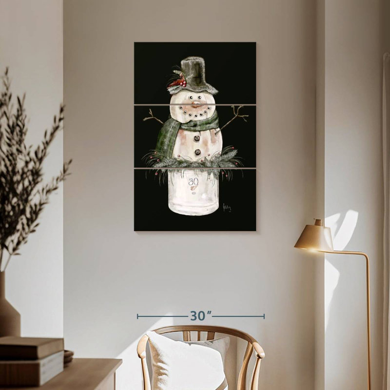 Bonhomme de neige Lelend dans un pot, H 57 po x l 36 po