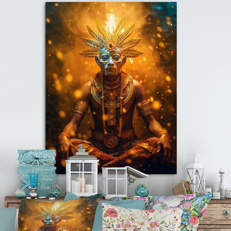 Impression sur toile Majestic Glam Shaman, Toile tendue, H 32 po x l 24 po x P 1 po