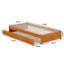 Lit plateforme en bois massif avec lit gigogne assorti Lamariah-457229963-457229961