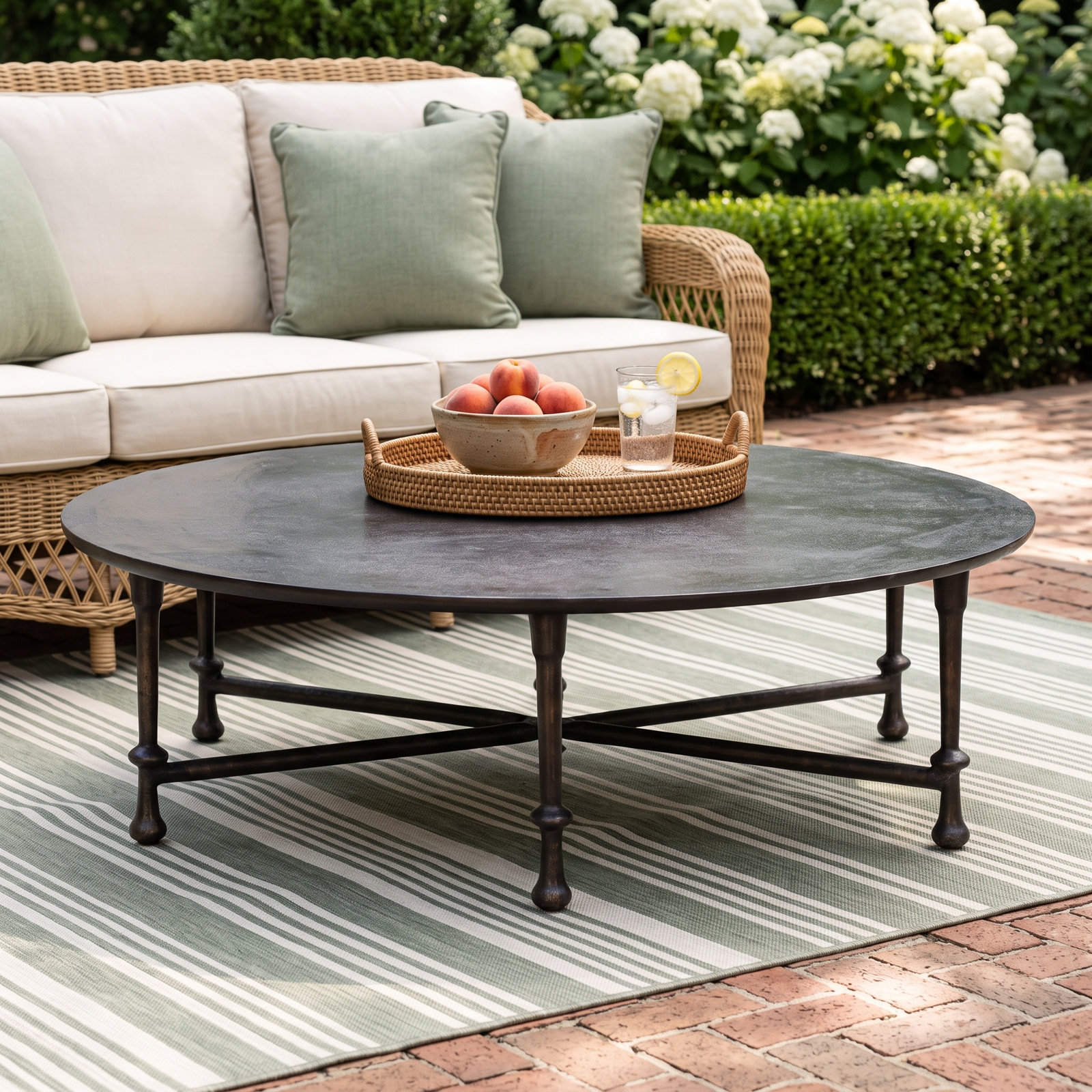 Leblanc Outdoor Coffee Table, 15.5" H x 55" W x 55" D
