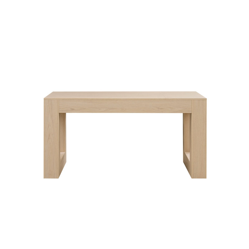 Farmhouse Rectangular Dining Table for 4-6 People with Sturdy Wood Legs