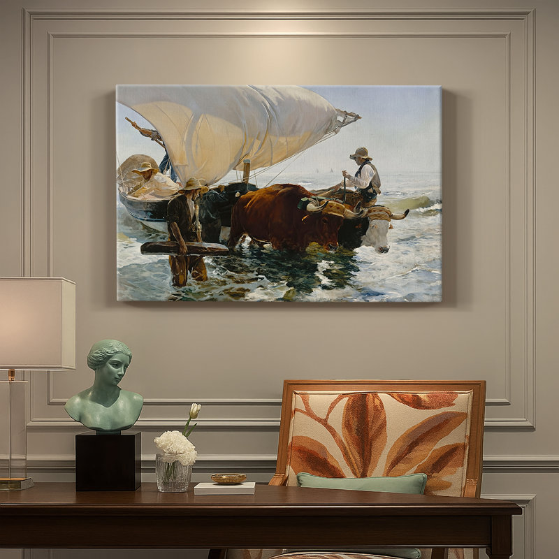 Return from Fishing (La vuelta de la pesca)-Joaquín Sorolla-Gallery Wrapped Canvas-1894, 40 x 60