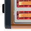 4 Slot Stainless Steel Toaster With Variable Controls - Copper