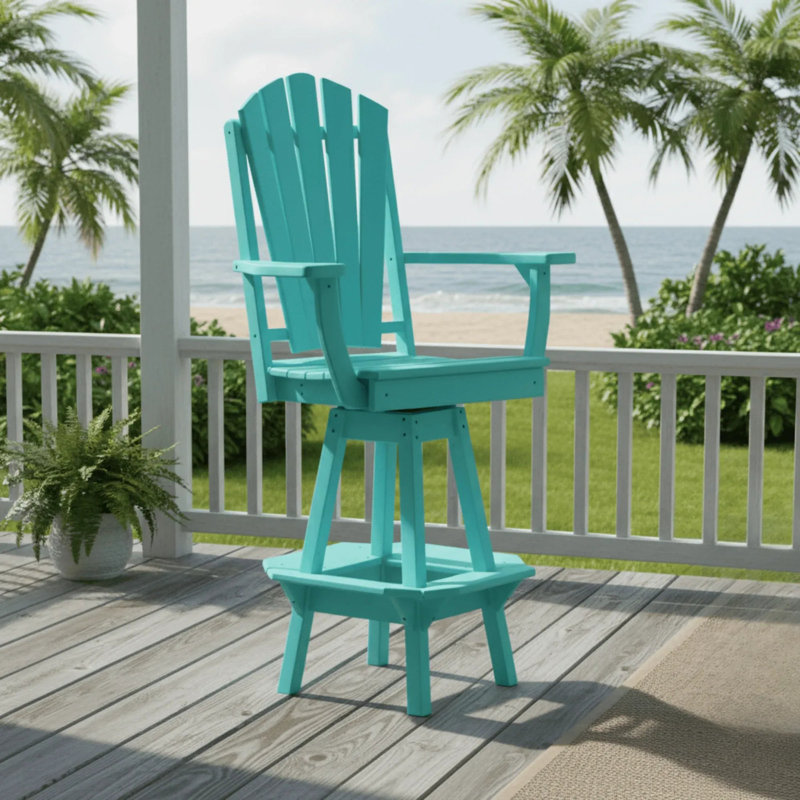 Chaise de bar Keystone Amish Co. Sunburst, Bleu