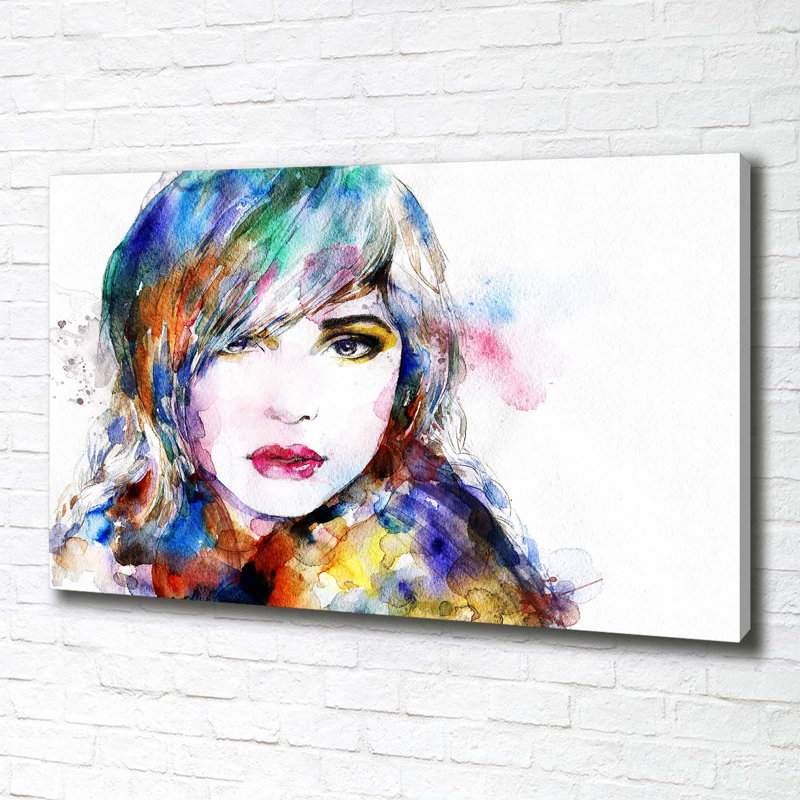 The Face Of A Woman - No Frame Print on Canvas