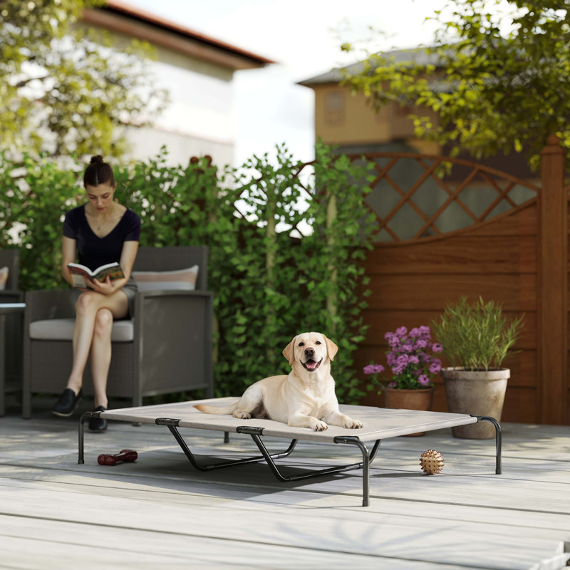 Lit pour chien d'extérieur Pawhut, Beige