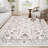 Vintage Bohemian Non-Slip Washable Rug - Living Room & Kitchen Floral Softness (Light Khaki/Beige)-1917152125