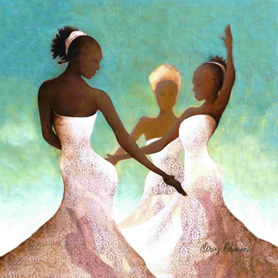 Three African Women Dance 3
