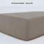 Ensemble de draps 4 pièces en mousseline de coton blanc et beige-125420996-115101394
