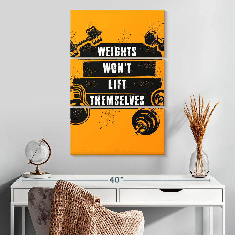 Tergel Weightlifting Quote, 57" H x 36" W