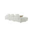 Canapé de coin en laine d'agneau blanche moelleuse de 129,8 pouces-241844426-241844439