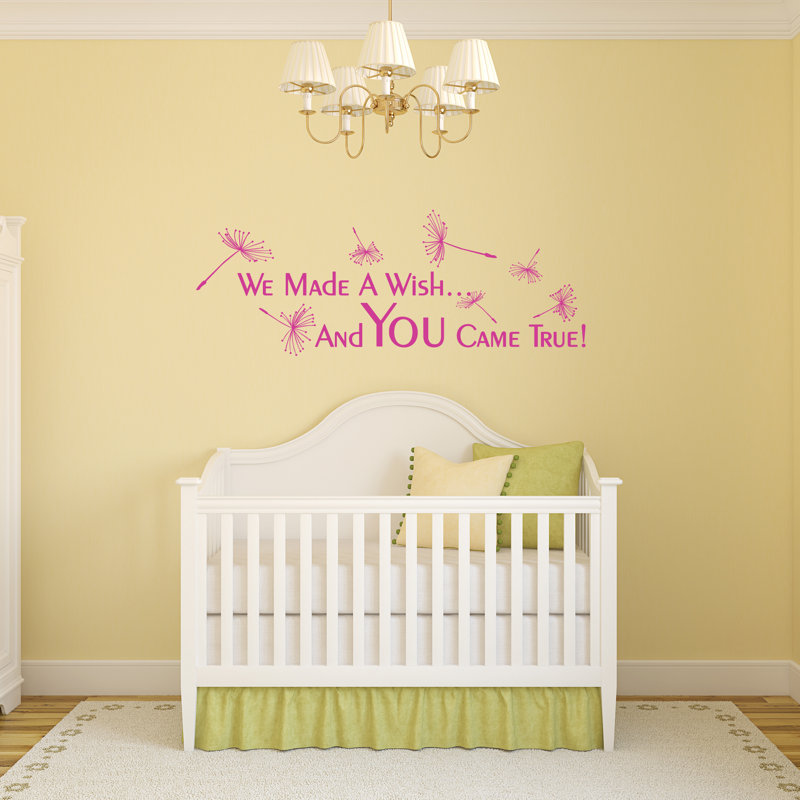 Text & Numbers Non-Wall Damaging Wall Decal, Hot Pink