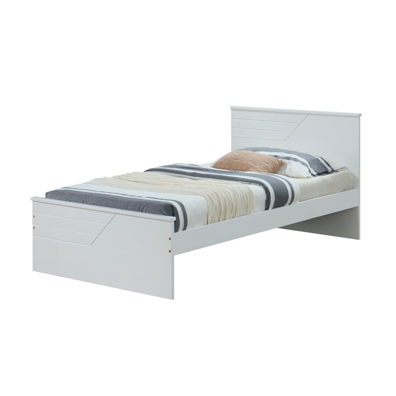 Niamora Twin White Platform Bed