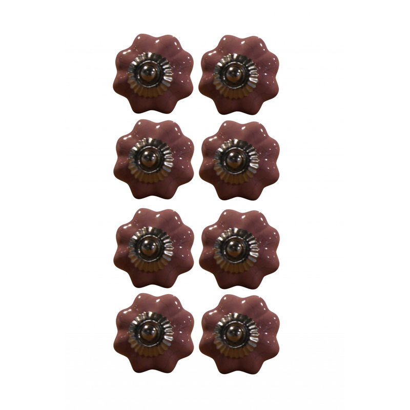 Paquet de boutons de fantaisie peints à la main Lemuelah, Rose brillant