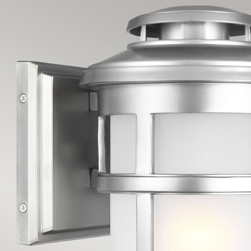 Camberlie Outdoor Wall Lantern, 32.9cm H x 19.1cm W x 22.6cm D, Silver
