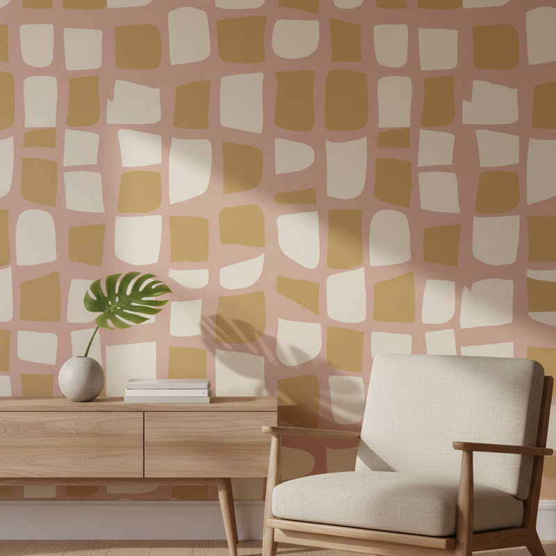 Geometric Wallpaper Abstract Modern Decorative Mural