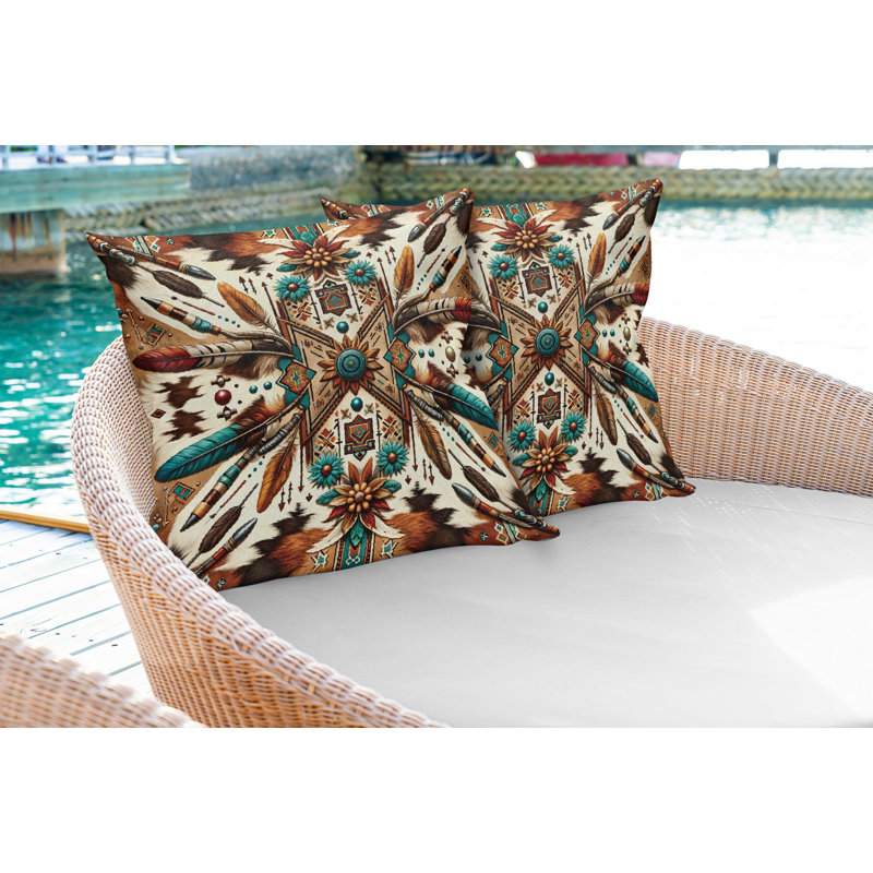 Fabric Reversible Throw Pillow, 16"H x 26"W, Rectangle