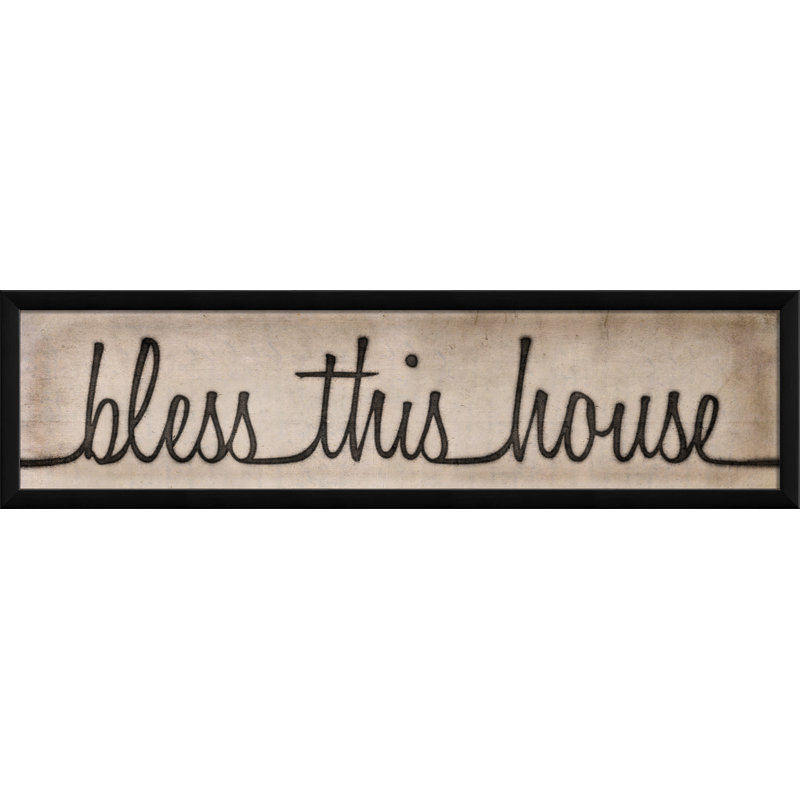 « bless this house », art textuel encadré