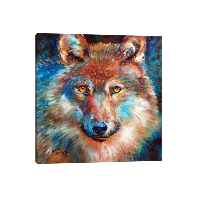Timber Wolf Abstract by Marcia Baldwin - Wrapped Canvas Print, 30.48 cm H x 30.48 cm W