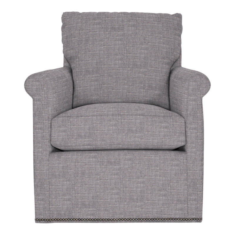 Gwynn 32" Swivel Chair, Nomad Slate Crypton® Chenille, Yes