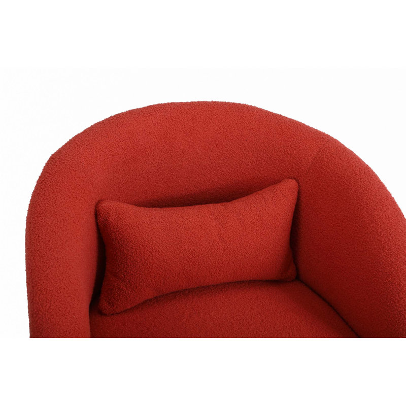 Fauteuil d'appoint pivotant, fauteuil demi-tonneau rond