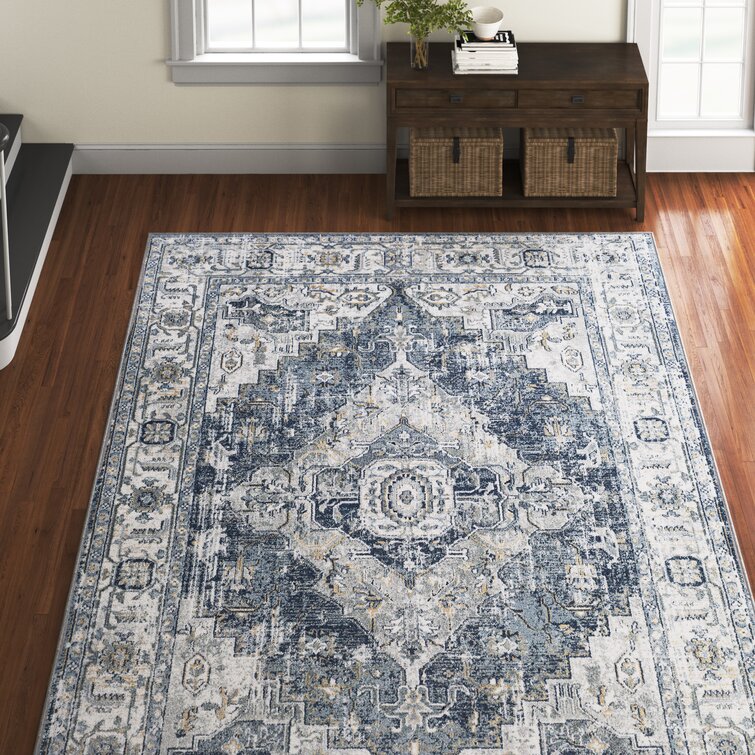 Doyon Oriental Gray/Blue Area Rug