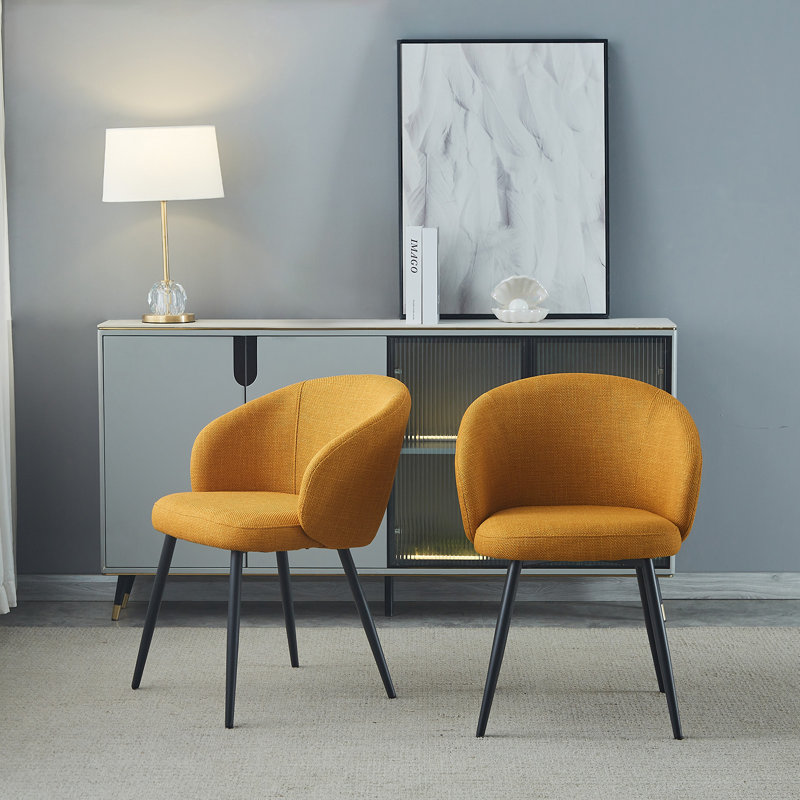 Oronogo 42cm H Upholstered Armchair, Yellow