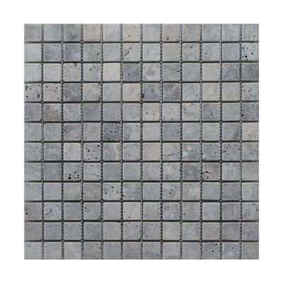 Silver Trevertine 1"" x 1"" Marble Grid Mosaic Wall & Floor Tile -  Stone & Tile Shoppe, SSST1008