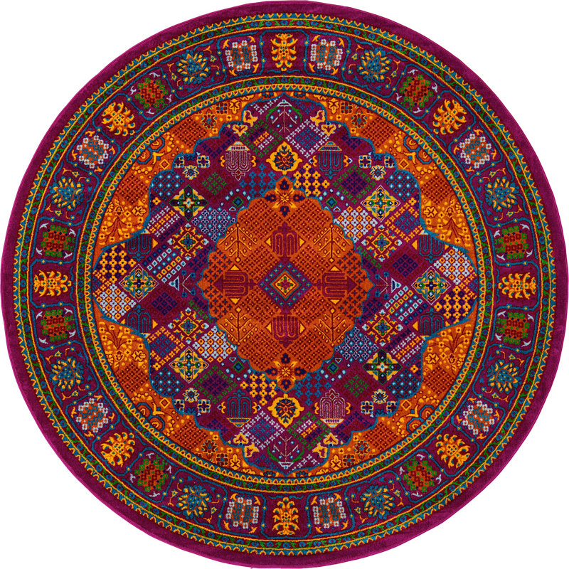 Malaija Oriental Indoor Rug, Round 7'10"