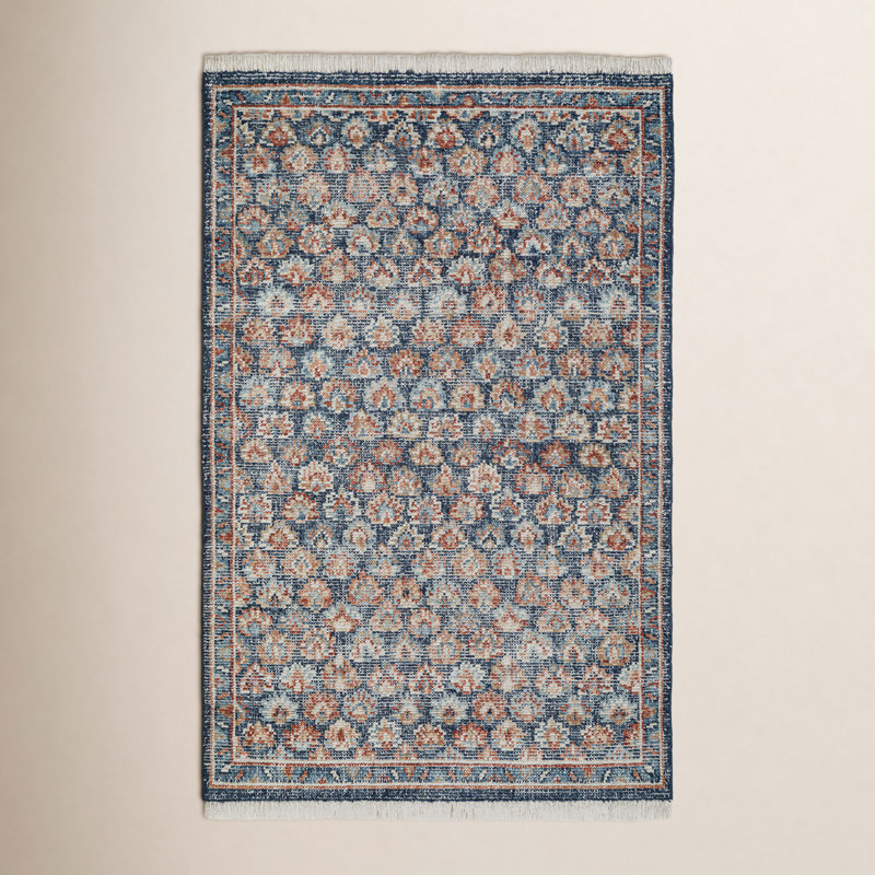 Maeve Hand Knotted Wool Floral Rug, Rectangle 8' x 10'