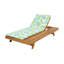 Chaise longue en bois d'acacia de patio Vane avec dossier et coussin réglables