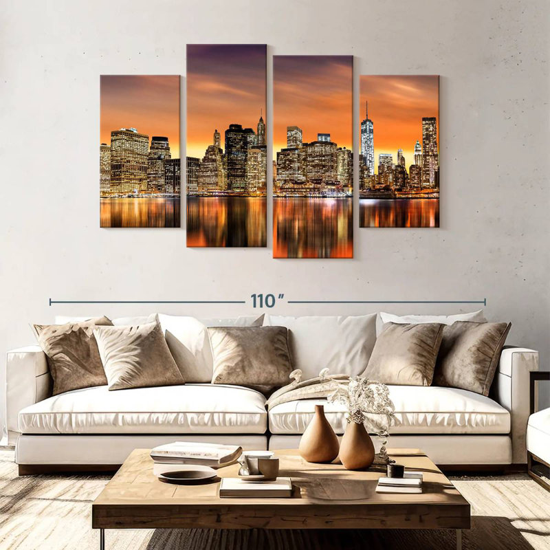 Golden Hour de Sirci, New York, H 54 po x l 84 po