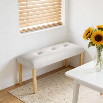 Upholstered Tufted Modern Bench