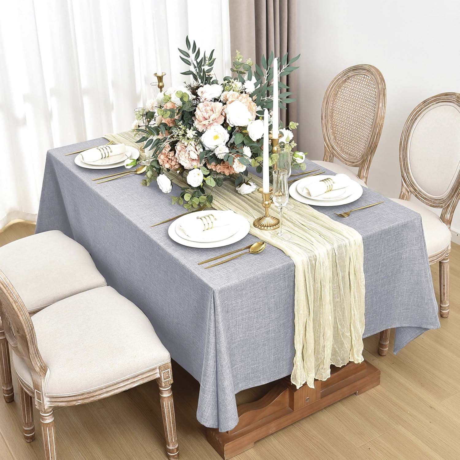 Latitude Run® Nappes en lin pour tables rectangulaires: nappe de ferme ...